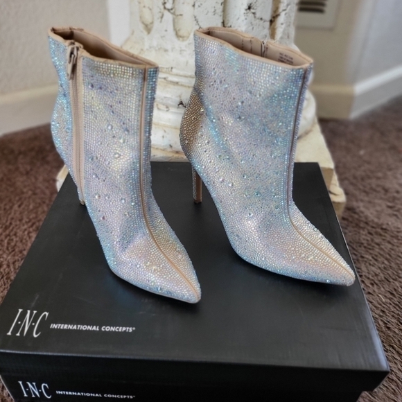 Inc International Concepts Reisa Dress Booties Rhinestone Encrusted Size 5.5 M - Picture 1 of 4